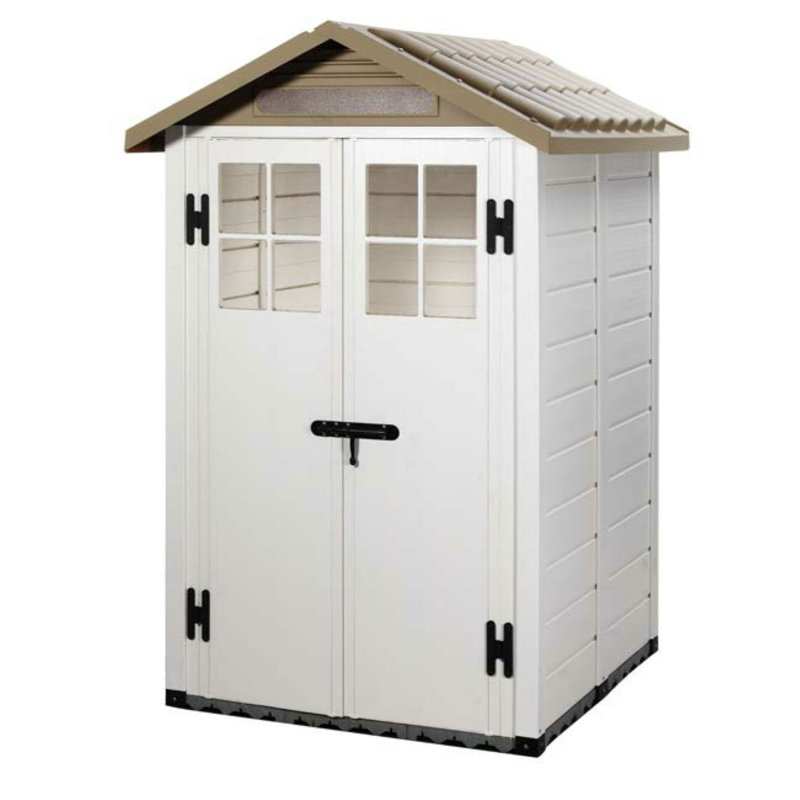 wfx utility 4 ft. w x 4 ft. d apex plastic tool shed
